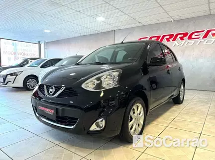 Nissan MARCH SV 1.0 16V FLEXSTART na cor Preta no Porto Alegre / RS - 6808230
