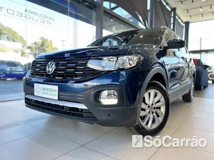 Volkswagen T-CROSS 200 1.0 TSI AT6 na cor Azul em Curitiba / PR - 6777331