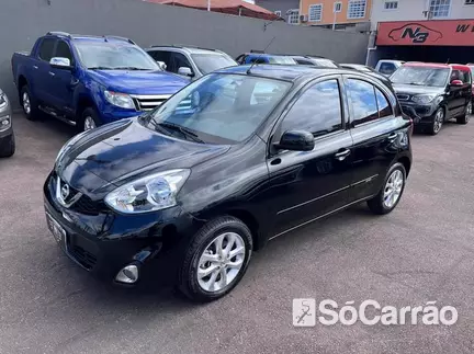 Nissan MARCH SV 1.6 16V CVT FLEXSTART na cor Preta em Curitiba / PR - 6920317