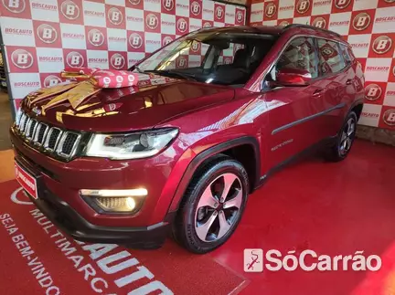 JEEP COMPASS LONGITUDE AWD 2.0 TB AT9 na cor Vermelha no Alvorada / RS - 6065340