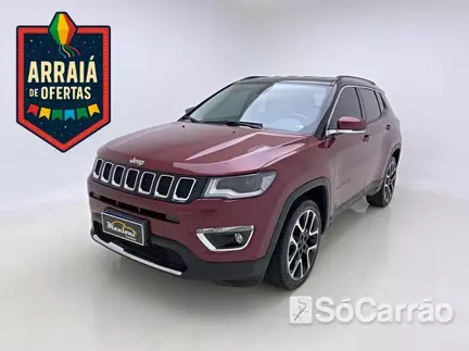 JEEP COMPASS LIMITED 4X2 2.0 16V AT6 na cor Vermelha em Curitiba / PR - 6700511