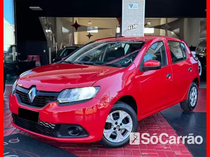 Renault SANDERO AUTHENTIQUE 1.0 12V SCE na cor Vermelha em Maringá / PR - 6717470
