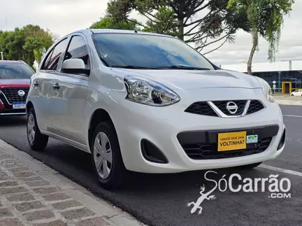 Nissan MARCH S 1.0 12V FLEXSTART na cor Branca em Ponta Grossa / PR - 5794056