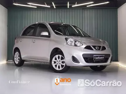 Nissan MARCH SV 1.0 12V FLEXSTART na cor Prata em Curitiba / PR - 6525979