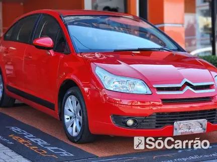 Citroen C4 GLX 1.6 16V na cor Vermelha em Curitiba / PR - 6796282
