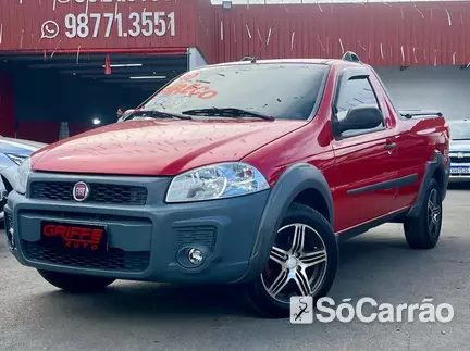 Fiat STRADA CS WORKING 1.4 8V na cor Vermelha em Curitiba / PR - 6399493