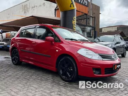 Nissan TIIDA S 1.8 16V AT na cor Vermelha em Curitiba / PR - 6898232