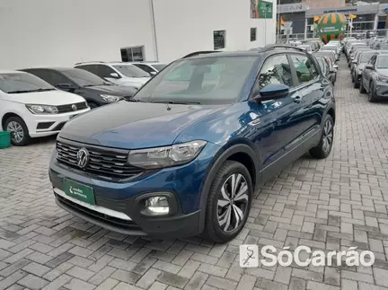 Volkswagen T-CROSS COMFORTLINE 200 1.0 TSI AT6 na cor Azul em Blumenau / SC - 6796185