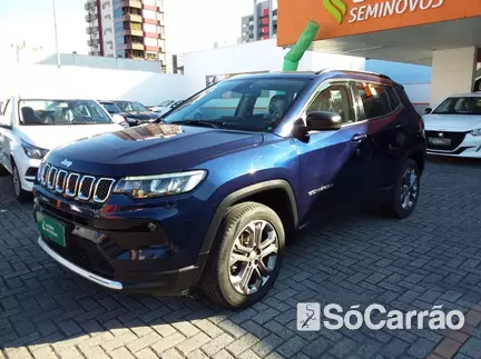 JEEP COMPASS LONGITUDE 4X2 1.3 T270 TB AT6 na cor Azul em Blumenau / SC - 6970171