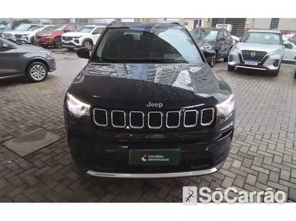 JEEP COMPASS LONGITUDE 4X2 1.3 T270 TB AT6 na cor Preta em Criciúma / SC - 6919718