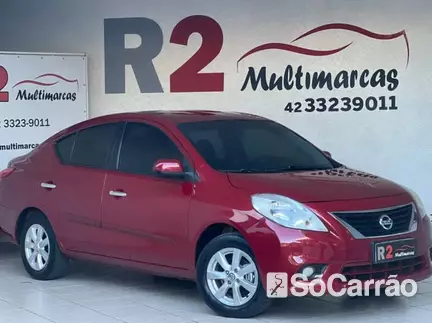 Nissan VERSA SL 1.6 16V FLEXFUEL na cor Vermelha em Ponta Grossa / PR - 6779216