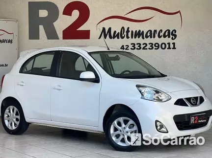 Nissan MARCH SV 1.0 12V FLEXSTART na cor Branca em Ponta Grossa / PR - 6838447