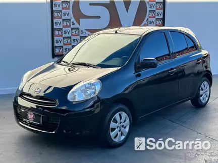 Nissan MARCH S 1.0 12V FLEXSTART na cor Preta em Ponta Grossa / PR - 6935766