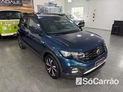 Volkswagen T-CROSS COMFORTLINE 200 1.0 TSI AT na cor Azul em Gaspar / SC - 6922668