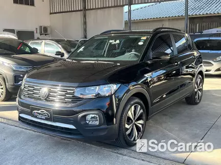 Volkswagen T-CROSS COMFORTLINE 200(SKY VIEW II) 1.0 TSI AT6 na cor Preta em Palhoça / SC - 6770051