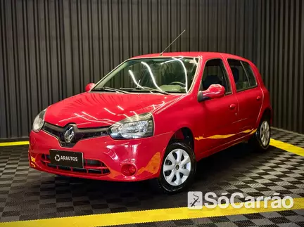 Renault CLIO EXPRESSION 1.0 8V na cor Vermelha em Florianópolis / SC - 6496031