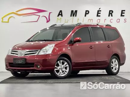 Nissan GRAND LIVINA SL 1.8 16V AT na cor Vermelha em Curitiba / PR - 6852552