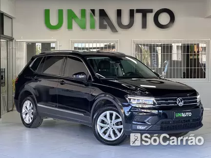 Volkswagen TIGUAN ALLSPACE COMFORTLINE 250 1.4 TSI DSG na cor Preta em Joinville / SC - 6739625