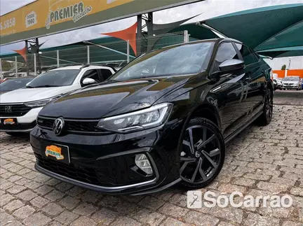 Volkswagen VIRTUS HIGHLINE 200 1.0 12V TSI AT6 na cor Preta em VINHEDO / SP - 6927530
