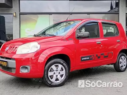 Fiat UNO VIVACE 1.0 8V EVO na cor Vermelha em São José dos Pinhais / PR - 6987031
