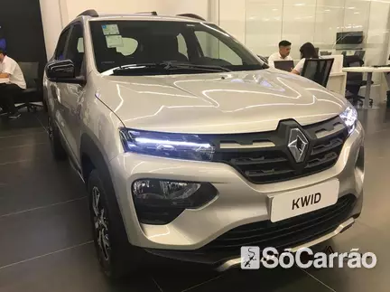 Renault KWID OUTSIDER 1.0 12V SCE na cor Prata em Balneário Camboriú / SC - 6489636