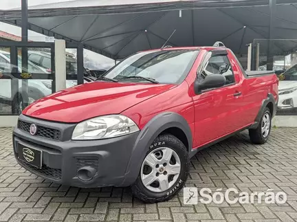 Fiat STRADA CS HARD WORKING 1.4 8V na cor Vermelha em Santo Amaro da Imperatriz / SC - 6862807