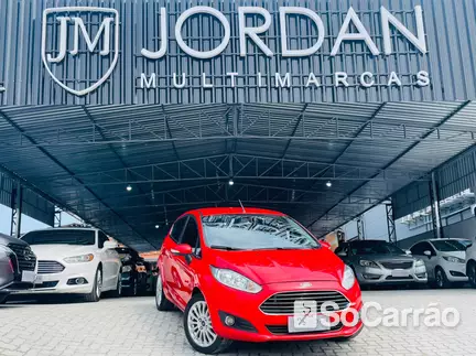Ford NEW FIESTA TITANIUM 1.6 16V P.SHIFT na cor Vermelha em Joinville / SC - 5592834