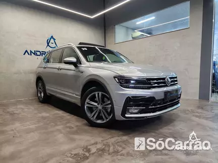 Volkswagen TIGUAN ALLSPACE R-LINE 350(TETO PANORAMICO) 4MOTION 2.0 TSI DSG na cor Prata em Palhoça / SC - 6898675