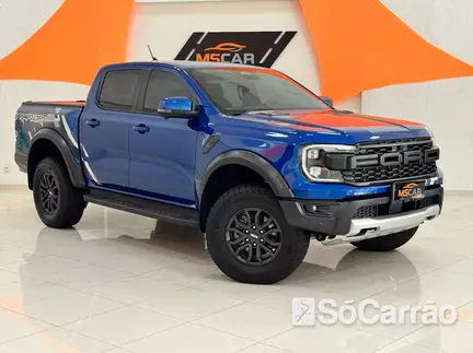 Ford RANGER CD RAPTOR 4X4 3.0 V6 BI-TURBO AT na cor Azul em Ponta Grossa / PR - 6834582