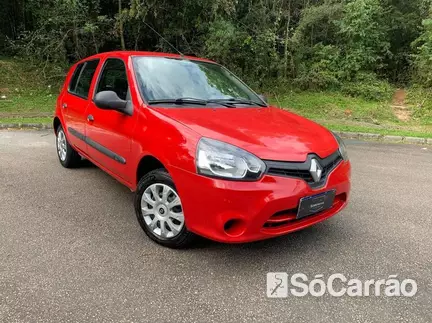 Renault CLIO (CONF) 1.0 16V HIFLEX na cor Vermelha em Curitiba / PR - 6952163