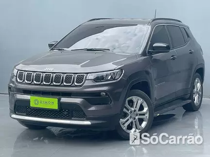 JEEP COMPASS LONGITUDE(TETO COMMAND VIEW) 4X2 1.3 TB AT6 na cor Cinza em Palhoça / SC - 6799097