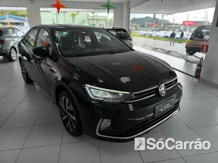 Volkswagen VIRTUS HIGHLINE 200 1.0 12V TSI AT6 na cor Preta em Itajaí / SC - 6928774