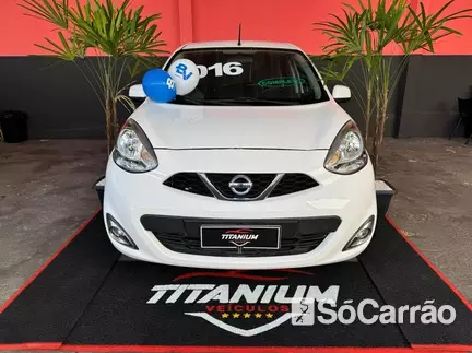 Nissan MARCH SV 1.6 16V FLEXSTART na cor Branca em Londrina / PR - 6573226