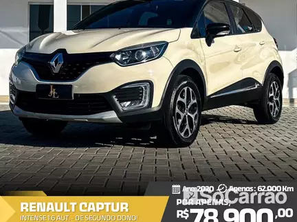 Renault CAPTUR INTENSE 1.6 16V SCE CVT X-TRONIC na cor Bege em Joinville / SC - 6740481