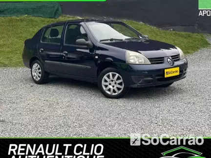 Renault CLIO SEDAN AUTHENTIQUE 1.0 16V HIPOWER na cor Azul em Joinville / SC - 6782068