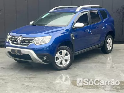 Renault DUSTER INTENSE 1.6 16V SCE CVT X-TRONIC na cor Azul em Joinville / SC - 6679092