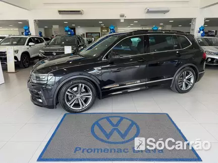Volkswagen TIGUAN ALLSPACE R-LINE 350 4MOTION 2.0 TSI DSG na cor Preta em Itajaí / SC - 6764605