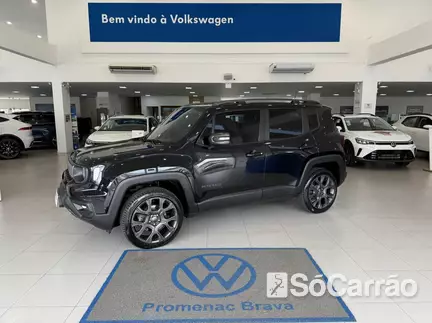 JEEP RENEGADE S 4X4 1.3 T270 GSE AT9 na cor Preta em Itajaí / SC - 6933533