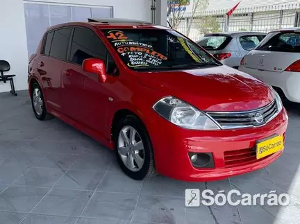 Nissan TIIDA SL 1.8 16V AT FLEX na cor Vermelha em Curitiba / PR - 6931793