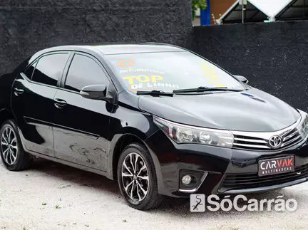 Toyota COROLLA GLI 1.8 16V CVT na cor Preta em Blumenau / SC - 6921331