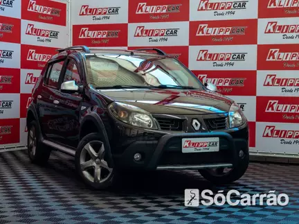Renault SANDERO STEPWAY 1.6 16V na cor Preta no Alvorada / RS - 6852741