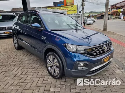 Volkswagen T-CROSS 200 1.0 TSI AT6 na cor Azul em Joinville / SC - 5934736