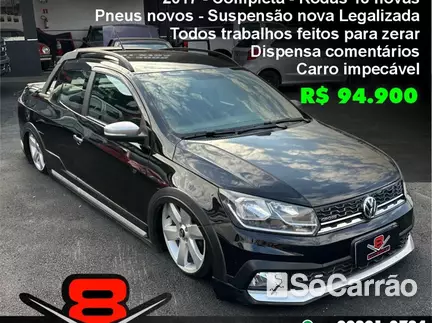 Volkswagen SAVEIRO CD SAVEIRO CD CROSS G6 1.6 16V MSI na cor Preta em Curitiba / PR - 6789089