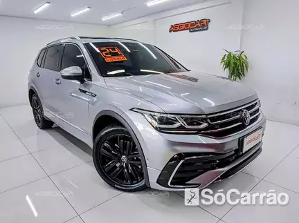 Volkswagen TIGUAN ALLSPACE R-LINE(TETO PANORAMICO) 2.0 TSI AT na cor Prata em Campo Largo / PR - 6727376