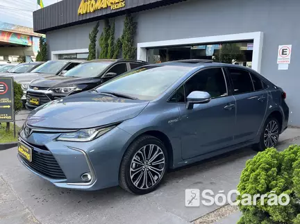 Toyota COROLLA ALTIS HYBRID PREMIUM 1.8 VVT-I 16V CVT na cor Azul em Sombrio / SC - 6931771