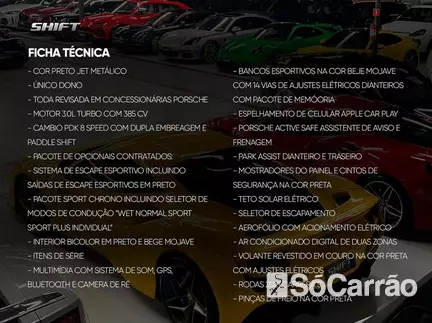 Porsche 911 CARRERA COUPE 3.0 385CV PDK na cor Preta em Curitiba / PR - 6738775