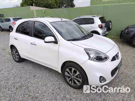 Nissan MARCH SL 1.6 16V FLEXSTART na cor Branca em Curitiba / PR - 6775413