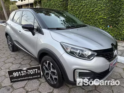 Renault CAPTUR INTENSE 1.6 16V SCE CVT X-TRONIC na cor Prata em Itajaí / SC - 6715705