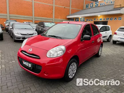 Nissan MARCH 1.0 16V na cor Vermelha em Curitiba / PR - 6759134