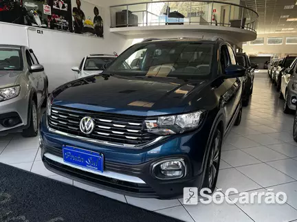 Volkswagen T-CROSS HIGHLINE 250 1.4 TSI AT6 na cor Azul em Curitiba / PR - 6930222